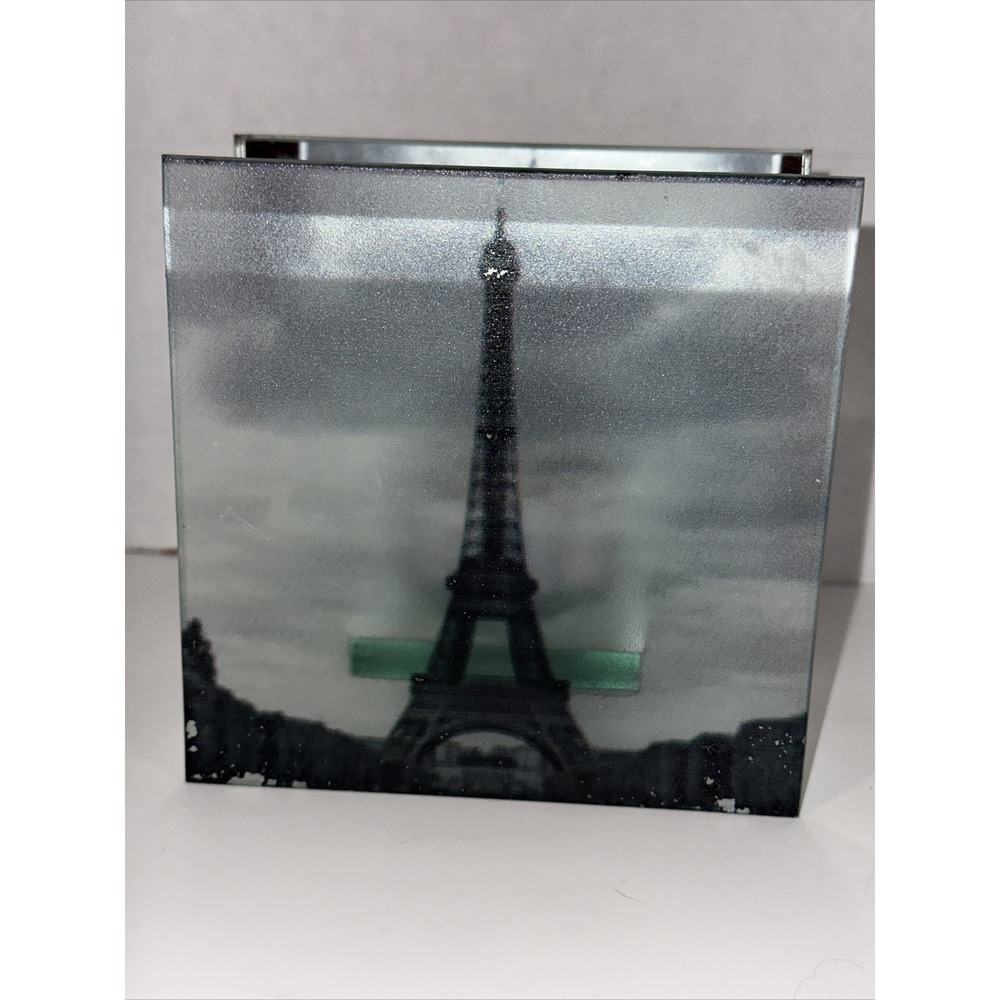 Pier 1 Imports Eiffel Tower Glass Tea Light Candle Holder Paris Decor Mirror